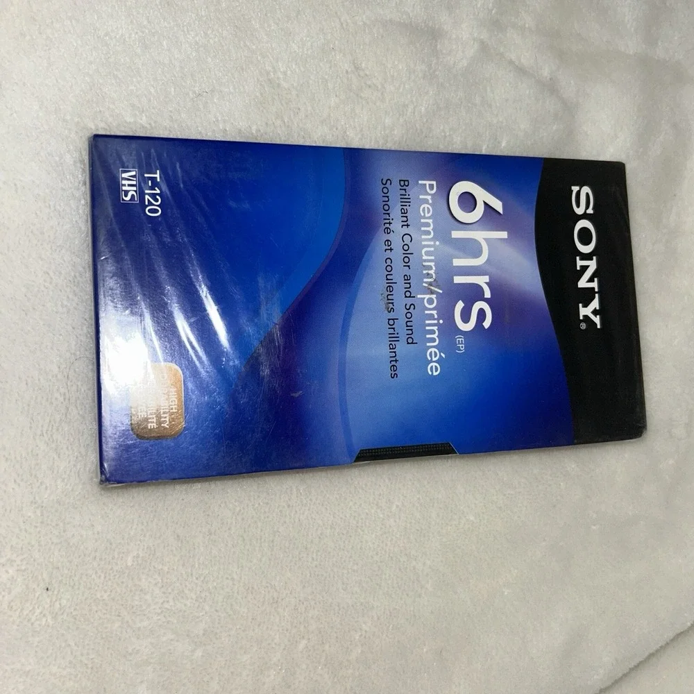 Sony VHS 6 hour Extended Play Premium Grade tape‎ T-120 High Durability New